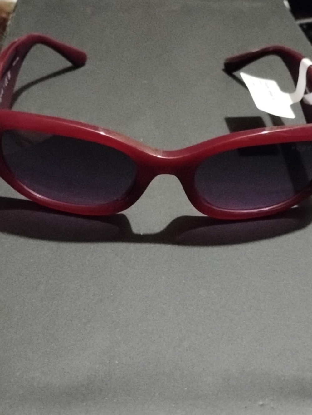Red Women's Oval Sunglasses - Brand Unspecified